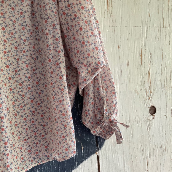 DOEN O’KEEFFE BLOUSE IN PEACH MATHRAS GARDEN FLORAL SZ: S - Picture 4 of 12